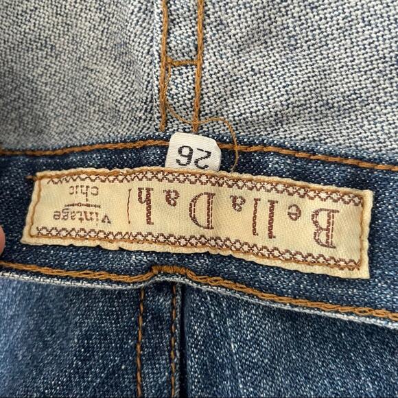 Bella Dahl flare jeans blue denim size 26 pocket whiskering washed revolve - Picture 5 of 8